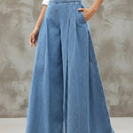 Women's Loose-fitting Minimalist Wide-leg Jeans