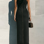 Slim-fit Sleeveless Denim Dress