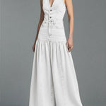 Casual Denim Wide-leg Jumpsuit