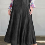 Women's High-waisted Loose-fitting Denim-look A-line Skirt
