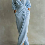 Women's Linen And Cotton Extra-long Dress