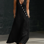 Button-Up Maxi Dress — Comfortable Minimalist Everyday Wear