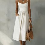 Women's Solid Color Slip Dress
