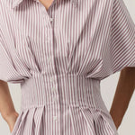 Women's Striped Art Pattern Casual Cotton Shirt