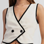 Women's Victoria Fitted Vest Pants Casual Trendy Suit