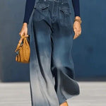 Women's Casual Washed Cotton Denim Jeans