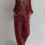 Casual Cozy Loose Linen Cotton Two-piece Set