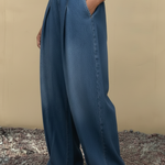 Casual Single-pleated Barrel-leg Wide-leg Jeans