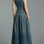 Casual Denim Wide-leg Jumpsuit