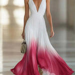Women's V-neck Sleeveless Casual Loose Chiffon Camisole Dress