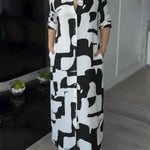 Women's Artistic Print Shirt Dress