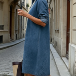 Cozy 100% Cotton Denim Shirt Dress