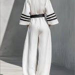 Loose And Comfortable Linen And Cotton Jumpsuit