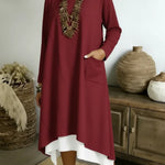 Women's Loose-fitting Casual Dress With Pockets