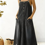 Women's Casual Sleeveless Cotton Denim Dress