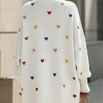 Sweater with a heart pattern