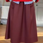 Women's Casual Cotton Skirt With Drawstring Waist