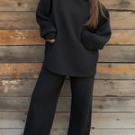 Cozy Sweatshirt And Wide-leg Pants Two-piece Set