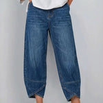 Women's Casual Cross-design Cotton Denim Jeans