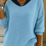 Retro Sailor Collar Color-blocked Sweater