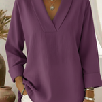 Vintage And Elegant Shawl Collar Linen Shirt