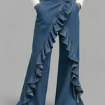 Women's High‑Waisted Relaxed Wide‑Leg Denim Jeans