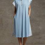 Women's Short-sleeved Loose-fitting Hooded Linen Casual Dress