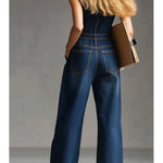 Women's Casual Sleeveless Cotton Denim Jumpsuit