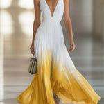Women's V-neck Sleeveless Casual Loose Chiffon Camisole Dress