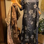Loose And Comfortable Floral Print Linen And Cotton Dress