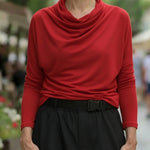 Women's Cozy Turtleneck Knitted Stretch Top