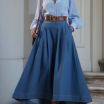Elegant Stylish Irregular Hem Denim Skirt