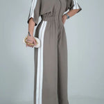Casual Zip-up Cotton Jumpsuit