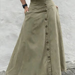 Women's Casual And Fashionable A-line Cotton Skirt