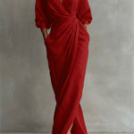 Women's Linen And Cotton Extra-long Dress
