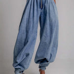 Women's Casual High-waist Zipper Jogger Jeans