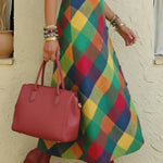 Colorful Palette Print Woolen Button-up Skirt
