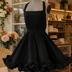 Retro-style Mini Dress With Petal-shaped Hem