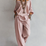 Casual Cozy Loose Linen Cotton Two-piece Set