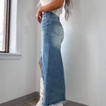 Women's Retro Stylish Art Casual Denim Skirt
