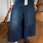 Women's Casual Washed Wide-leg Denim Jeans
