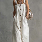 Women's Casual Loose Sleeveless Denim Overalls Dress