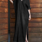 Women's V-neck 3/4 Sleeve Casual Loose Denim Dress