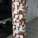Women's Artistic Print Shirt Dress