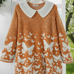 Butterfly Valley Art Print Peter Pan Collar Sweater