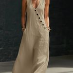 Button-Up Maxi Dress — Comfortable Minimalist Everyday Wear