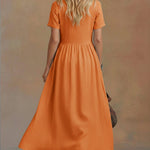 Comfortable Linen And Cotton Tie-waist Dress