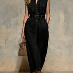 Women's Casual Cinched-waist Denim Dress
