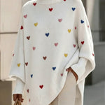 Sweater with a heart pattern