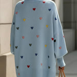 Sweater with a heart pattern
